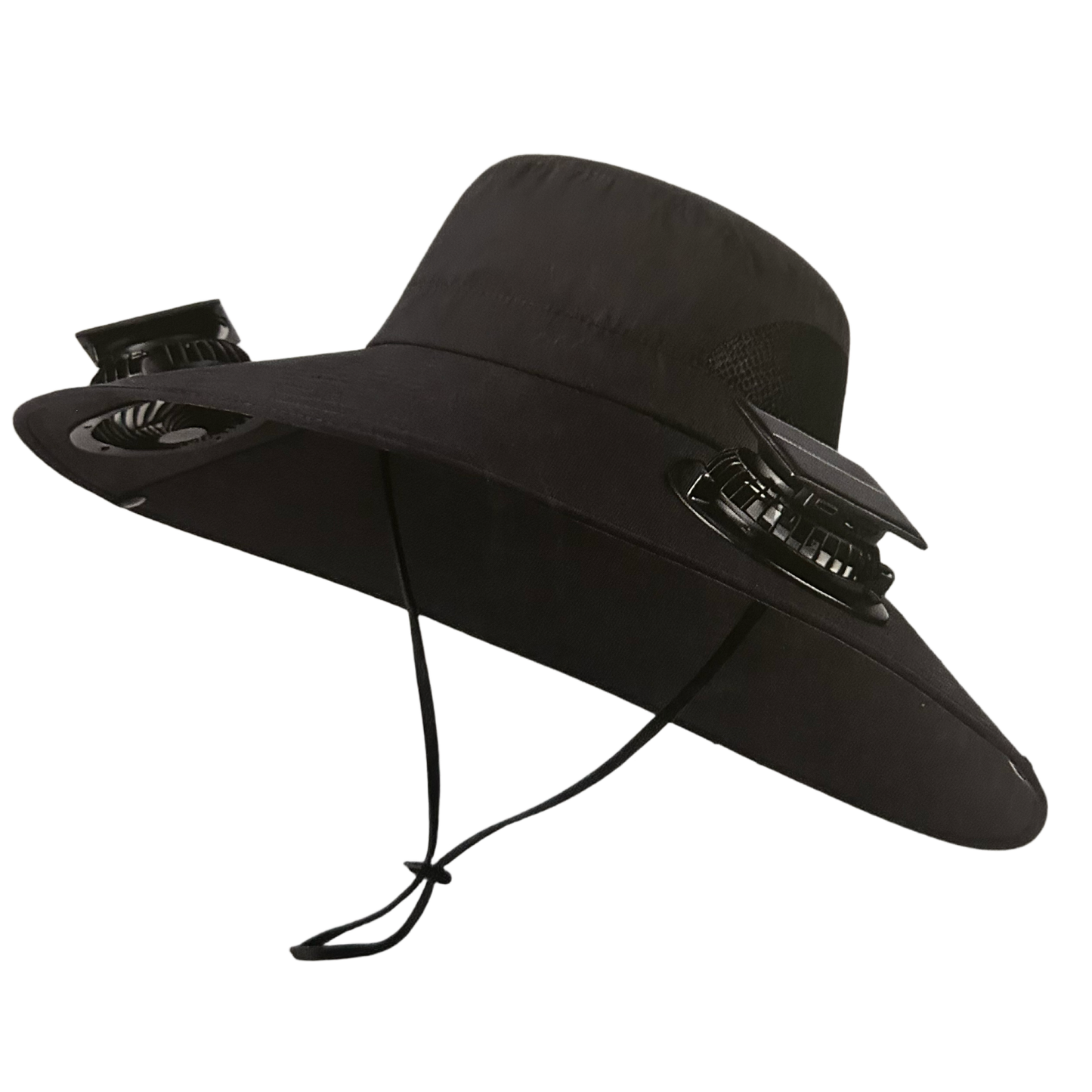 Solar hat with fans