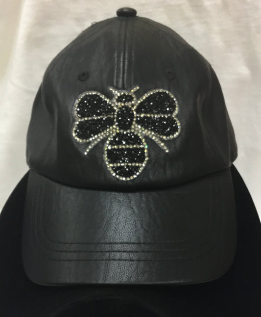 Bling Bee Leather Hat